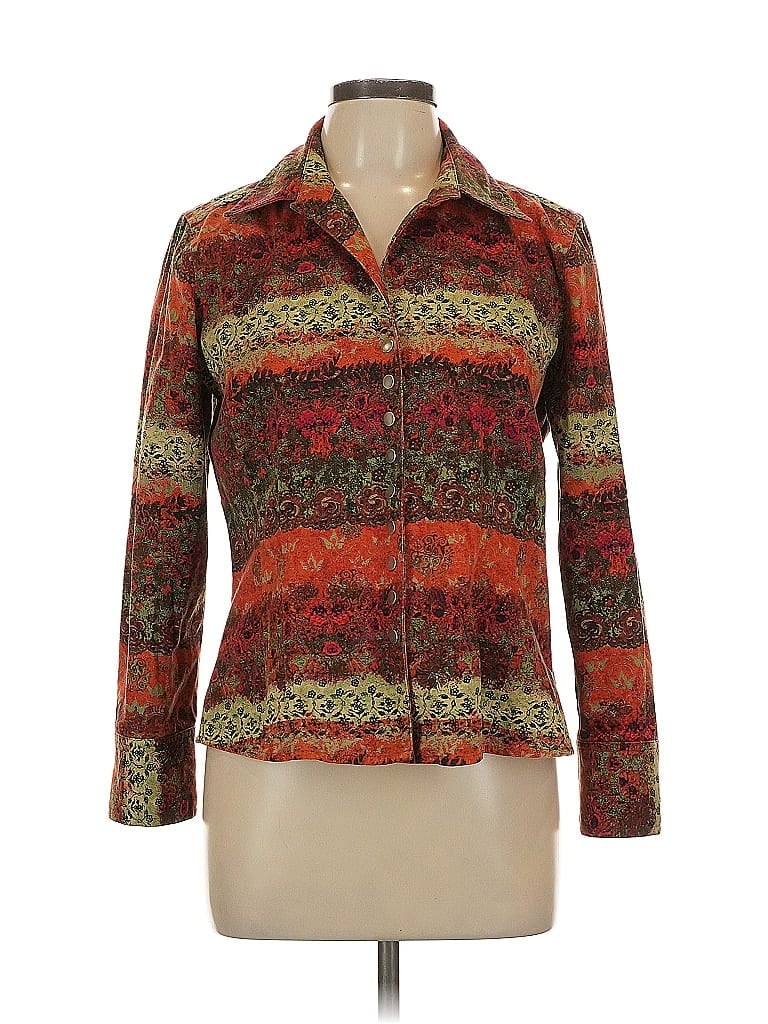 Pre-owned Christopher & Banks Jacket In Orange