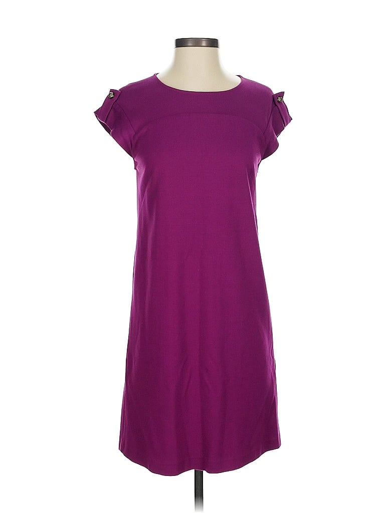 Cynthia Steffe Solid Purple Casual Dress Size 0 - photo 1