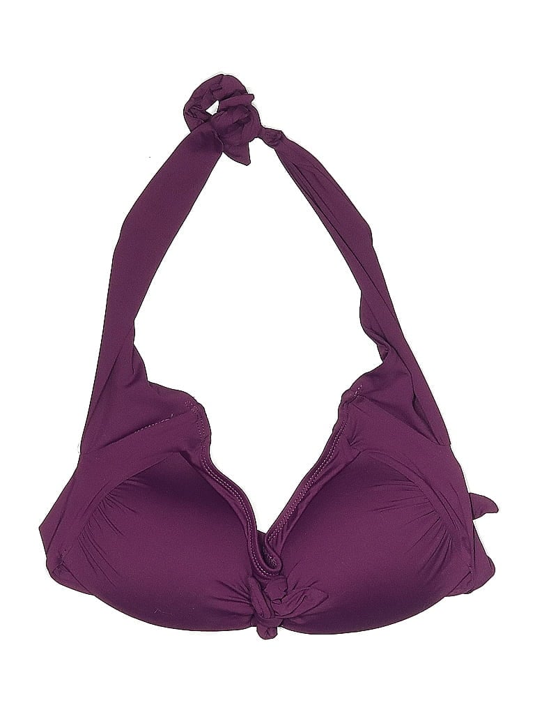 Pre-owned Apt. 9 Swimsuit Top Purple Solid Pattern Swimwear