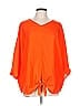 Chico's 100% Polyester Orange 3/4 Sleeve Blouse Size L - photo 1