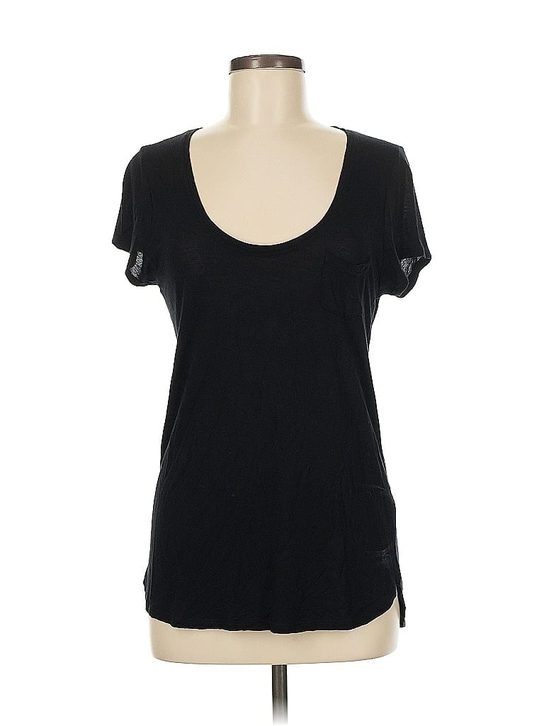 Pre-owned Max Studio Short Sleeve T-shirt In Black