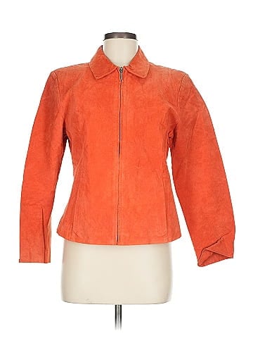 Co & Eddy Bold Orange Suede Textured Jacket (view 1)