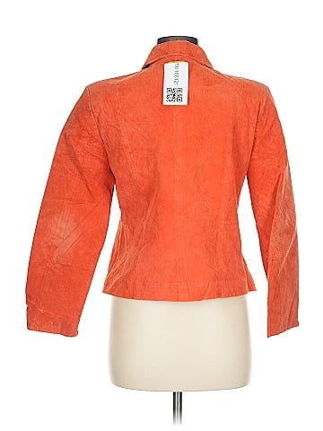 Co & Eddy Bold Orange Suede Textured Jacket (view 2)