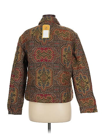 Coldwater Creek Brown Paisley Patterned Tapestry Jacket (view 2)