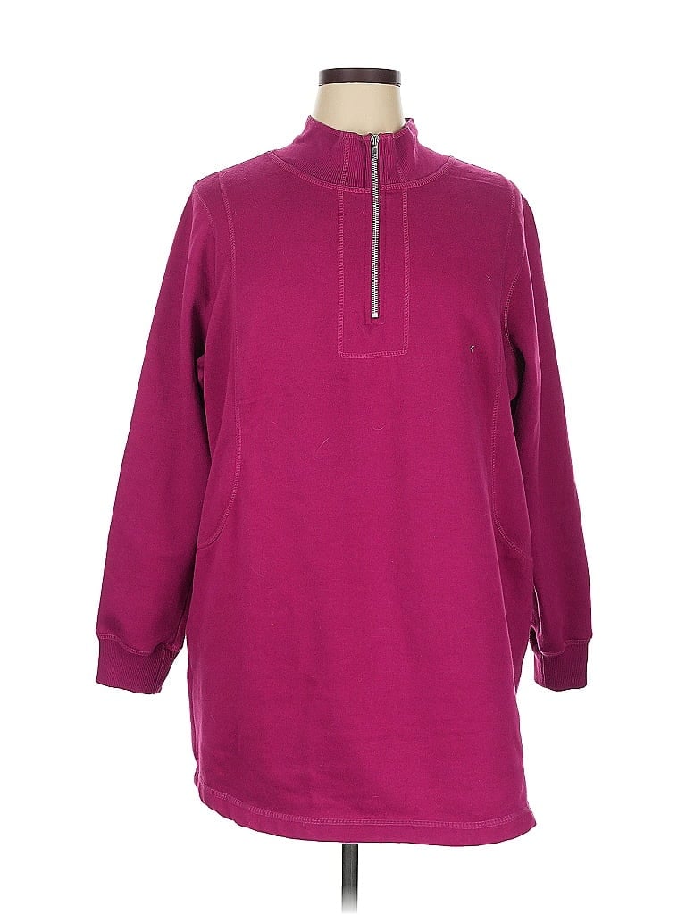 Woman Within Burgundy Pullover Sweater Size 1X - photo 1