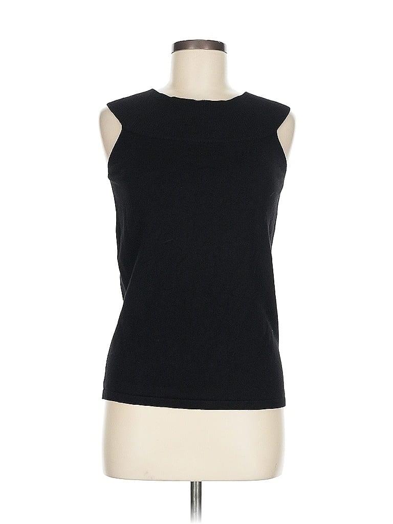 Pre-owned Inc International Concepts Sleeveless Top Black Boatneck Tops