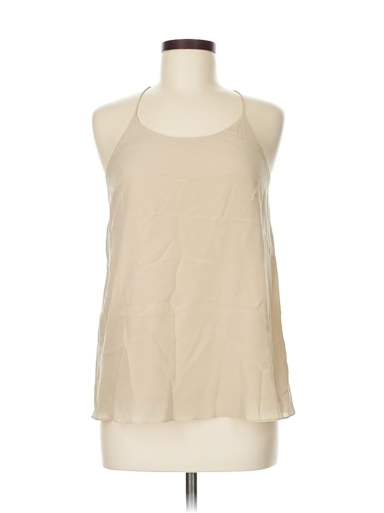 Pre-owned Pookie & Sebastian Tank Top Tan Halter Neckline Tops In Brown
