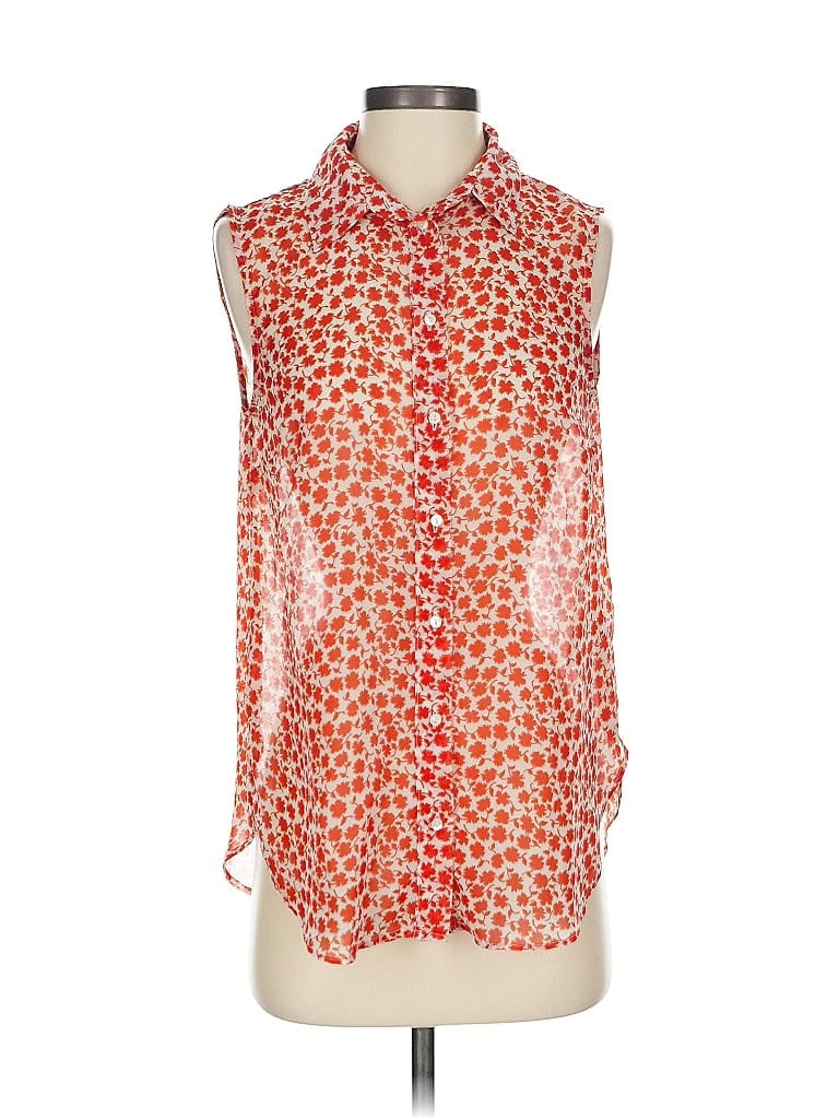 Pre-owned H&m Sleeveless Blouse In Orange