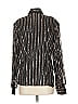 Akira 100% Polyester Metallic Black Long Sleeve Blouse Size S - photo 2