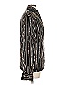 Akira 100% Polyester Metallic Black Long Sleeve Blouse Size S - photo 4