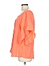 Belle By Kim Gravel 100% Cotton Orange Short Sleeve Blouse Size M - photo 4