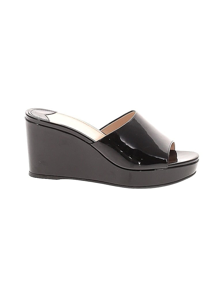 Prada 100% Patent Leather Black Wedges Size EU 36 1/2 - photo 1