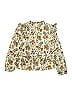 Scotch & Soda 100% Cotton Print Gold Tan Long Sleeve Blouse Size 12 - photo 2