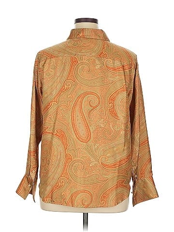 Lauren by Ralph Lauren Long Sleeve Silk Top (view 2)