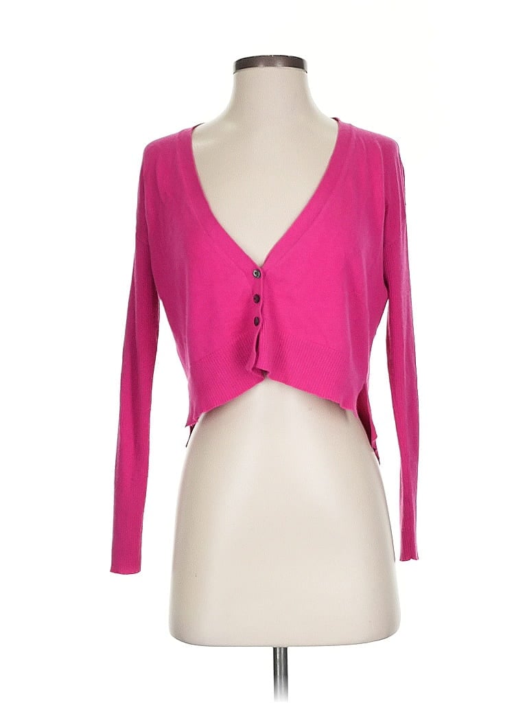 Pre-owned Banana Republic Silk Cardigan Sweater In Pink