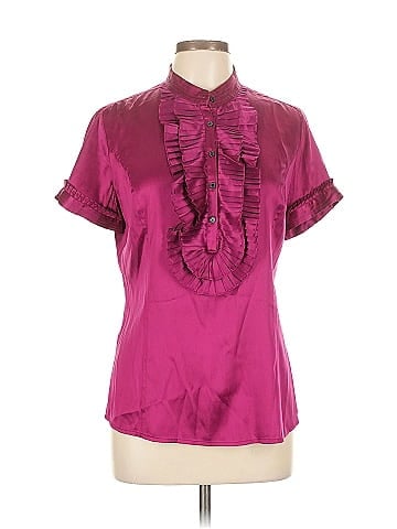 Express Design Studio Short Sleeve Silk Top (view 1)