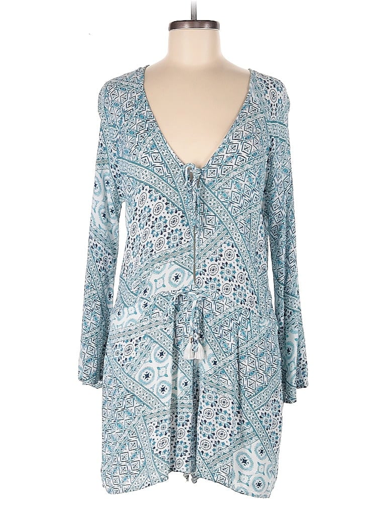 L Space 100% Viscose Paisley Blue Romper Size L - photo 1