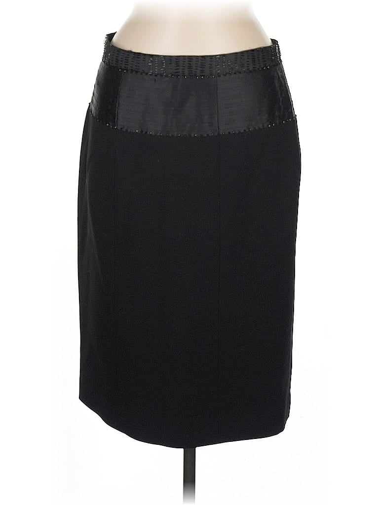 Pre-owned Worth Wool Skirt In Black