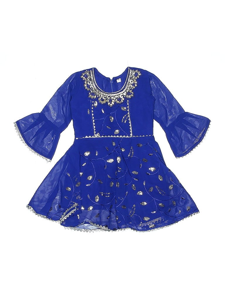 Pre-owned Unbranded Kids' Dress In Blue