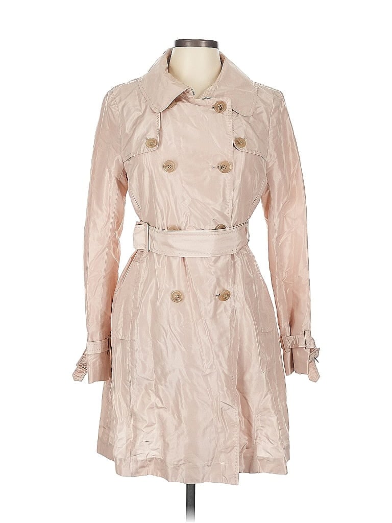J.Crew Collection 100% Silk Pink Trenchcoat Size 12 - photo 1