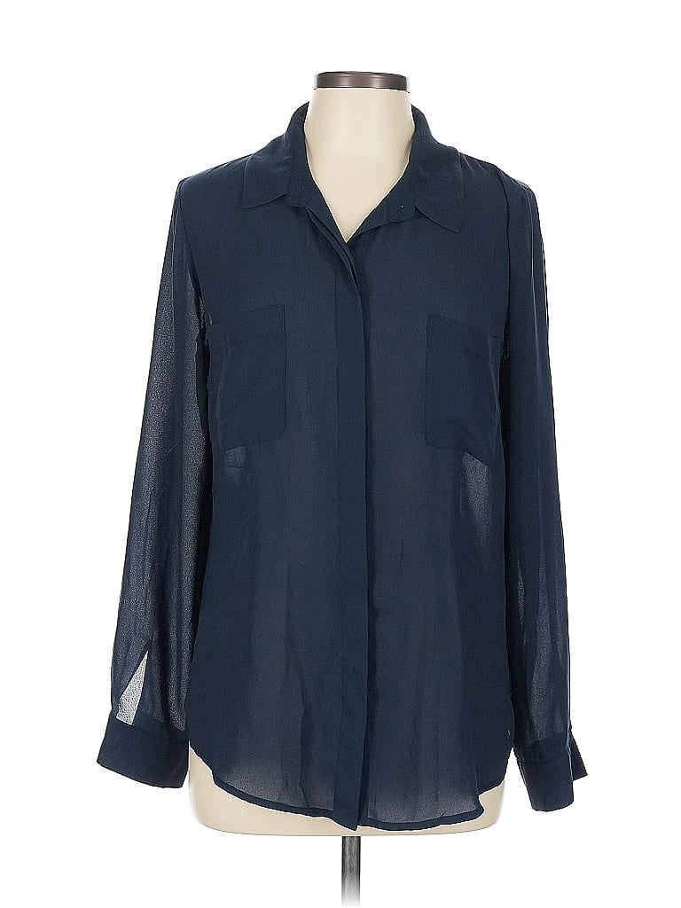 Pre-owned Isda & Co Long Sleeve Blouse In Blue