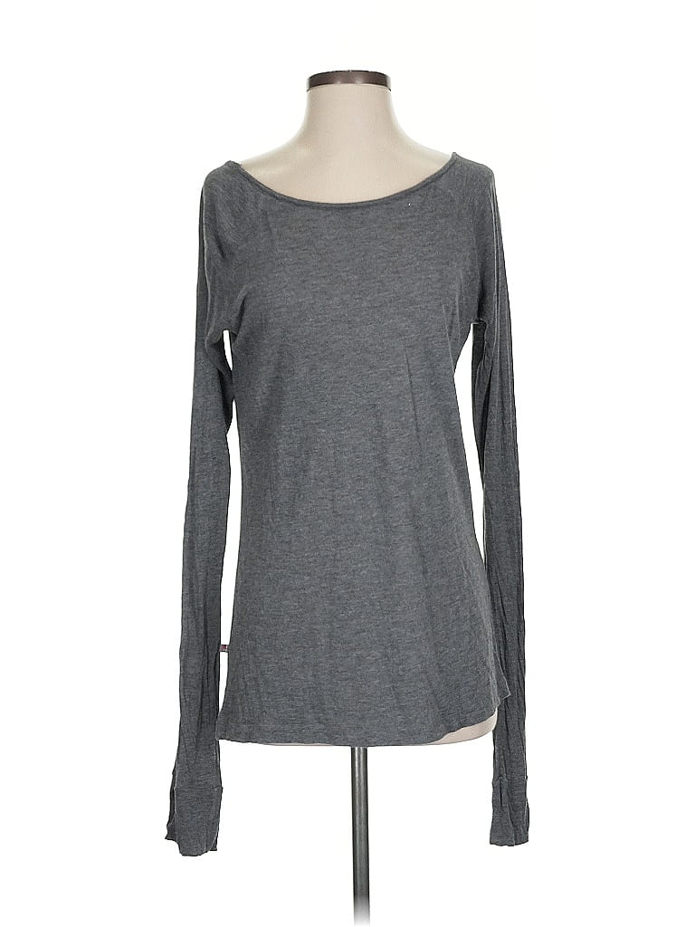 Pre-owned Sweaty Betty Long Sleeve T-shirt In Gray