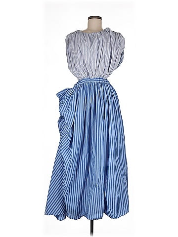 Diotima Stripes Blue Casual Dress Size M