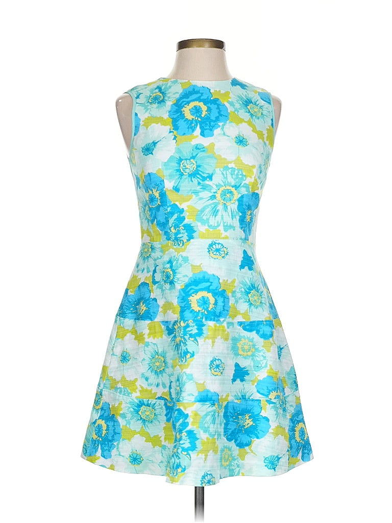 Sail to Sable Floral Blue Cocktail Dress Size 0 - photo 1