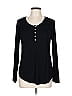 Soma Black Long Sleeve Henley Size L - photo 1