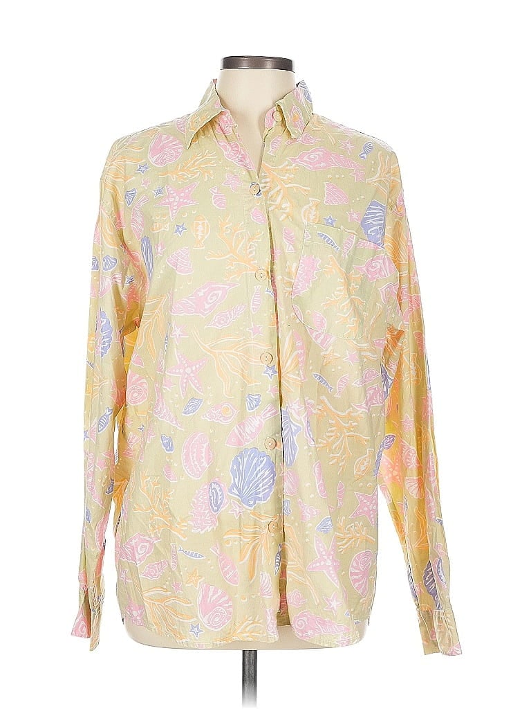 Pre-owned Assorted Brands Long Sleeve Button Down Shirt In White