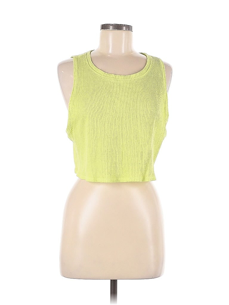 Pre-owned Offline By Aerie Sleeveless Top Green Halter Neckline Tops