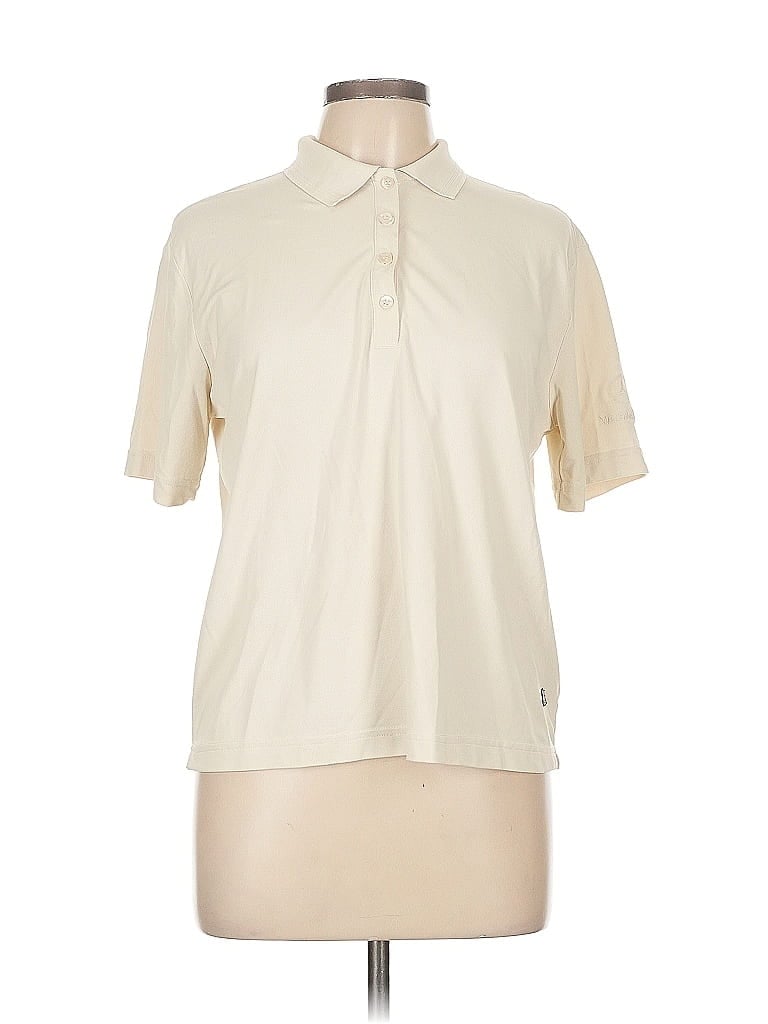 Mercedes-Benz 100% Polyamide Ivory Short Sleeve Polo Size EU (IT) 48 / US 12 - photo 1