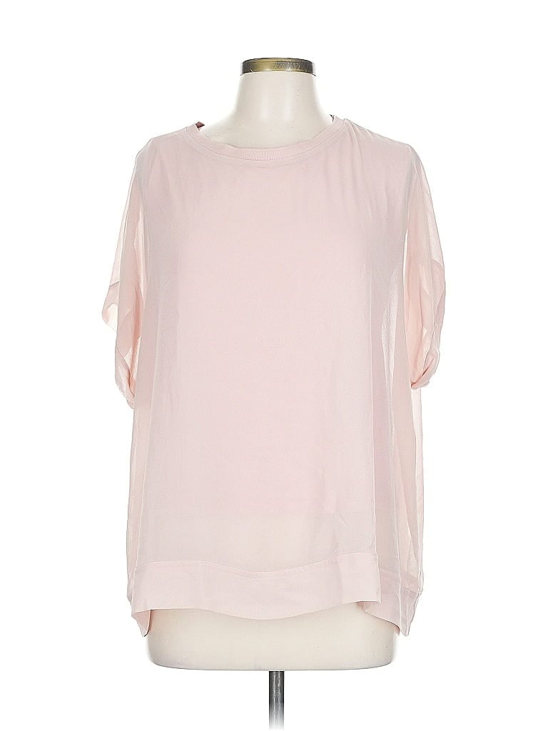 Pre-owned Zara Short Sleeve Blouse In Pink