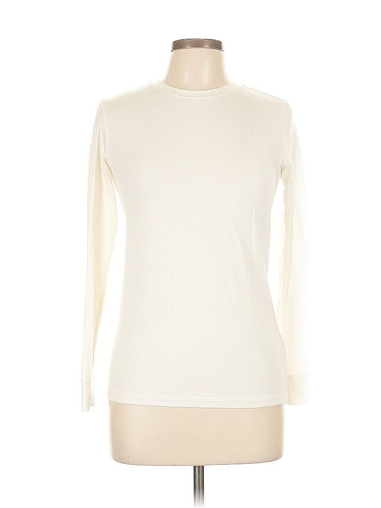 Pre-owned Uniqlo 3/4 Sleeve T-shirt In White