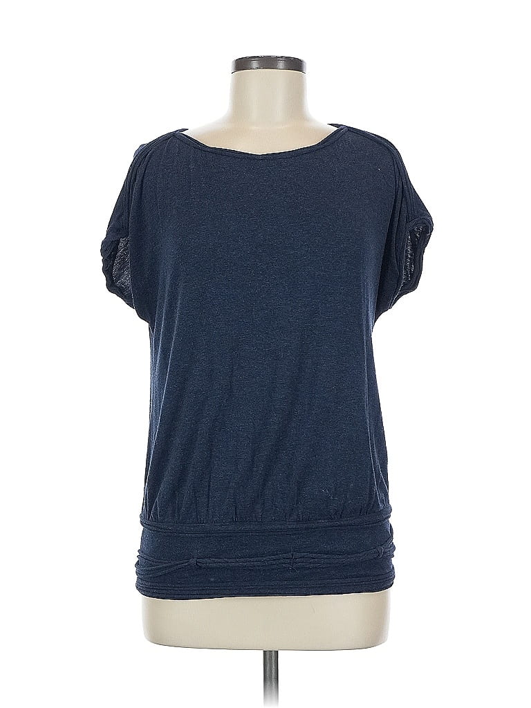 Pre-owned Max Studio Short Sleeve T-shirt In Blue