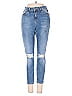 Topshop Hearts Blue Jeans Size 25 waist - photo 1