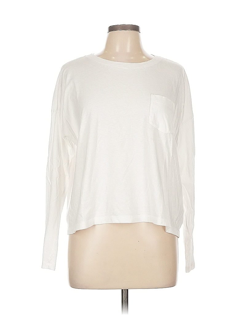 Pre-owned Gap Long Sleeve T-shirt In White