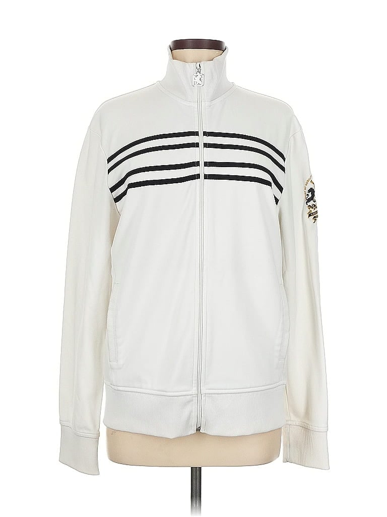 Pre-owned Express Zip Up Hoodie In White