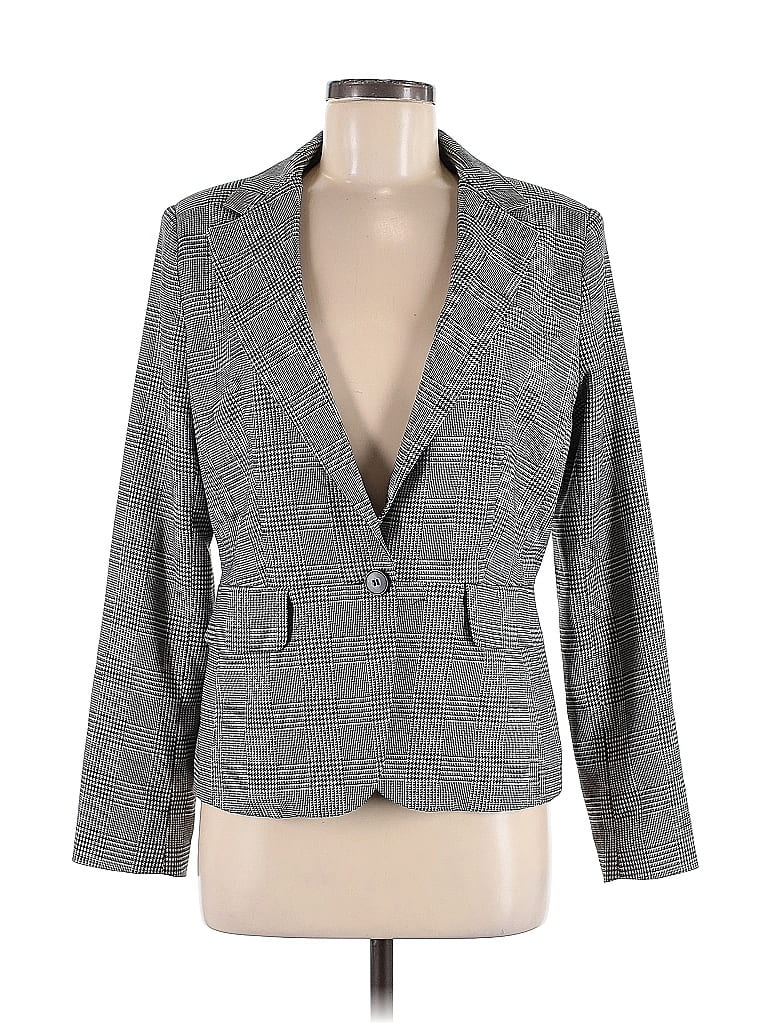 Pre-owned New York And Company Blazer Jacket In Gray