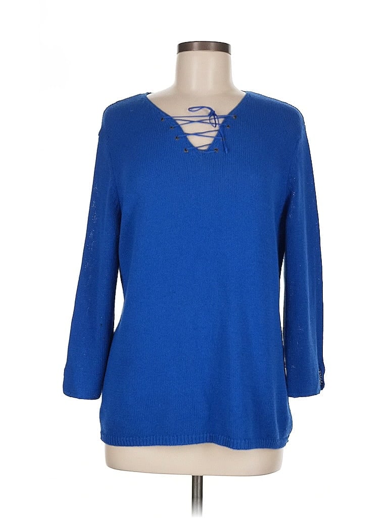 Pre-owned Josephine Chaus Pullover Sweater In Blue