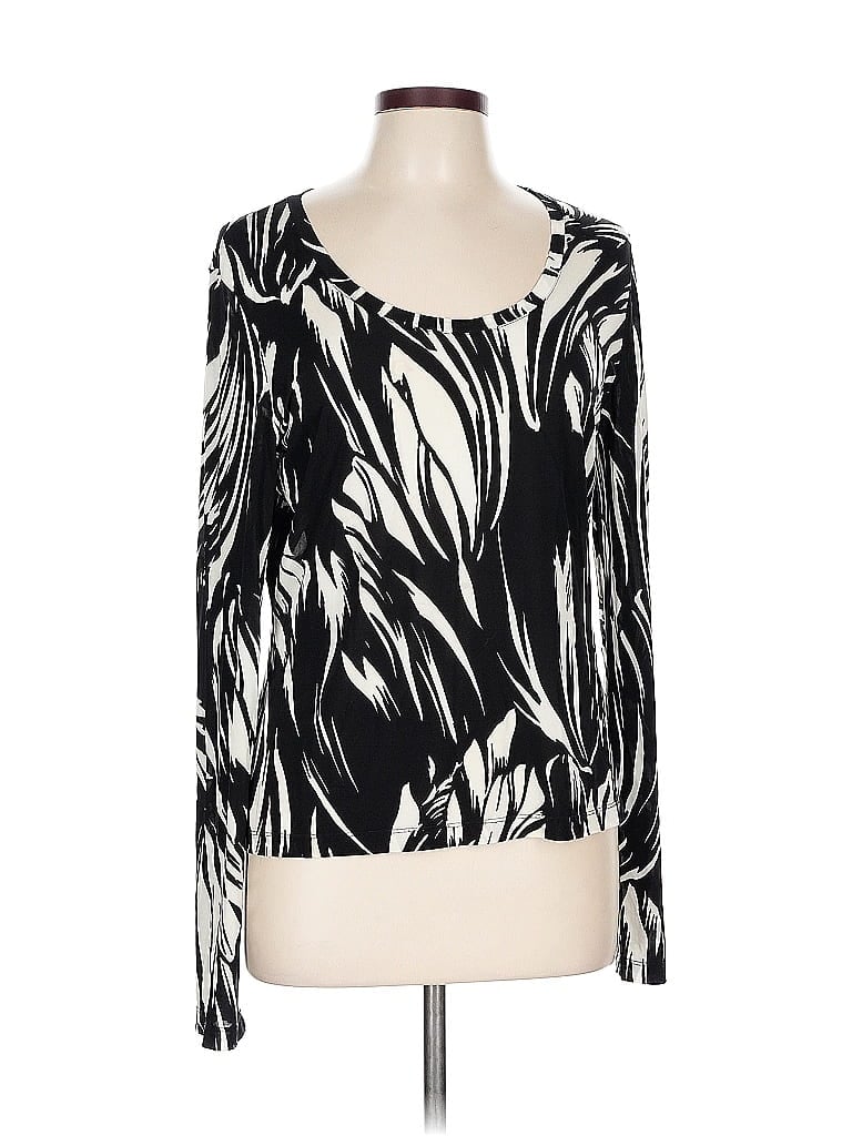 Les Copains Black Long Sleeve T-Shirt Size EU (IT) 48 / US 12 - photo 1