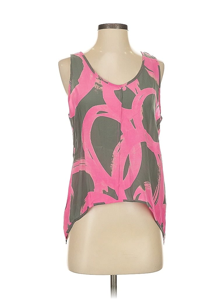 Pre-owned Sunday In Brooklyn Sleeveless Silk Top Pink Halter Neckline Tops