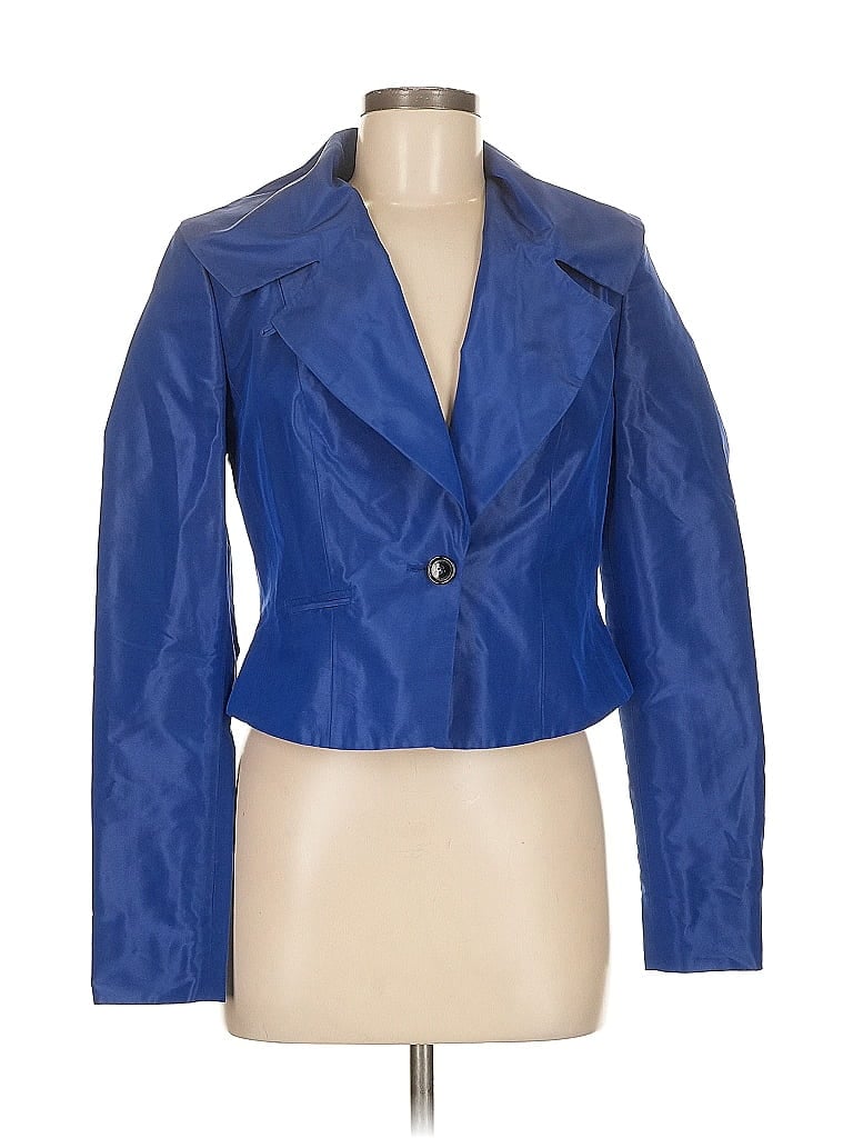 Pre-owned Pauw Silk Blazer Jacket In Blue