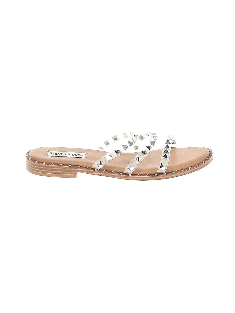 Sandales à Talons Steve Madden Taille 7 US - Beige Cuir Avec Brides - Occasion