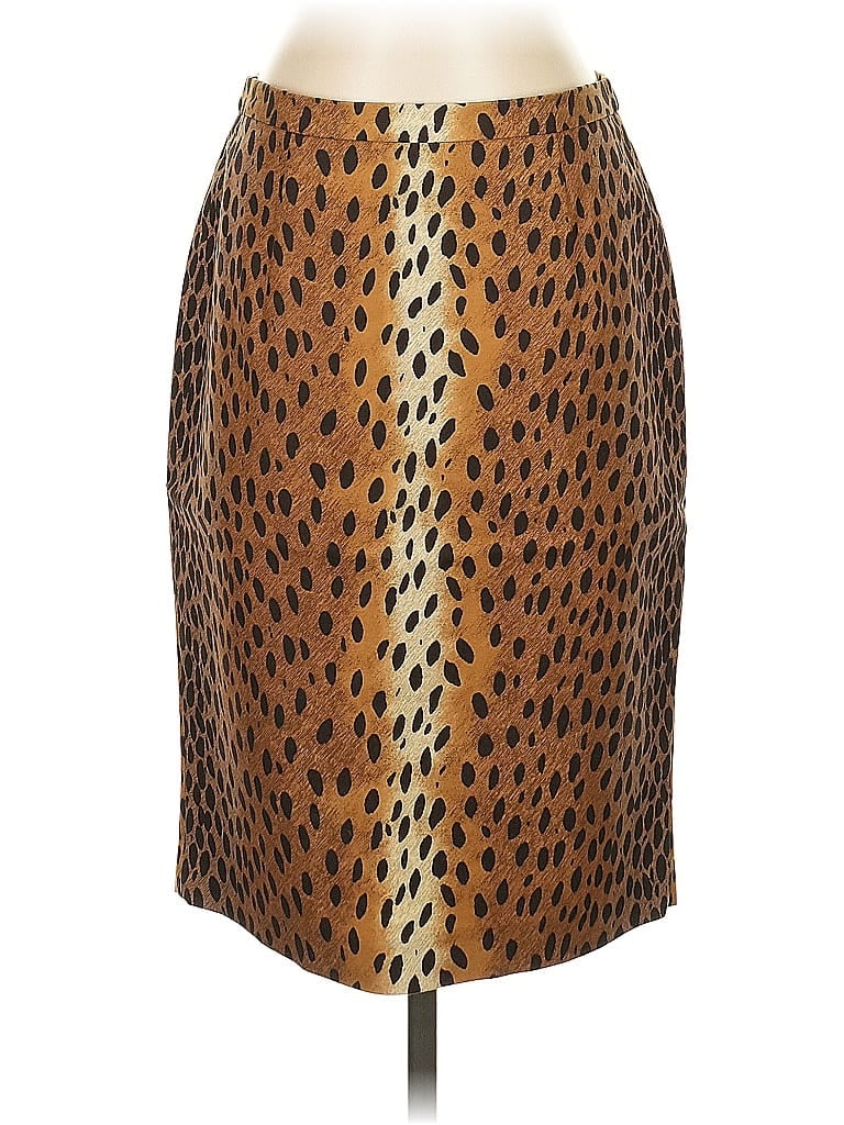 Pre-owned Michael Michael Kors Faux Leather Skirt In Brown