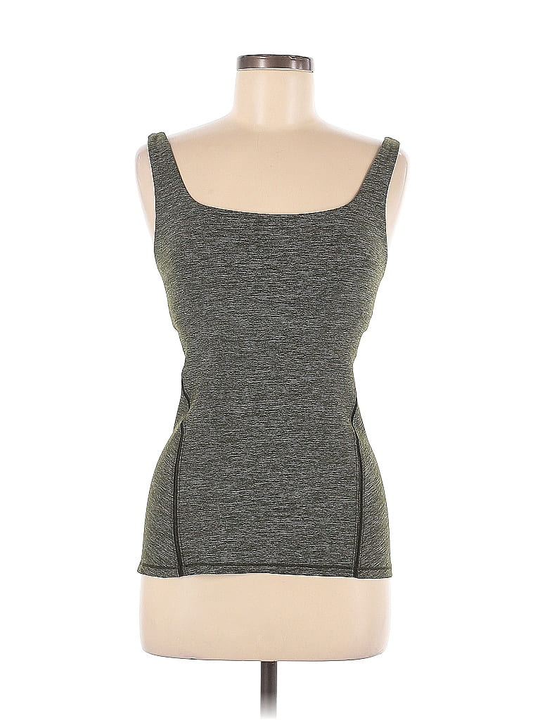 Pre-owned Lululemon Athletica Tank Top Green Strapless Neckline Tops