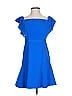 BCBGMAXAZRIA 100% Polyester Solid Blue Cocktail Dress Size 4 - photo 1
