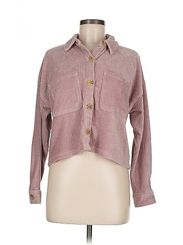 Pink Rose Long Sleeve Button-Down Shirt (view 1)