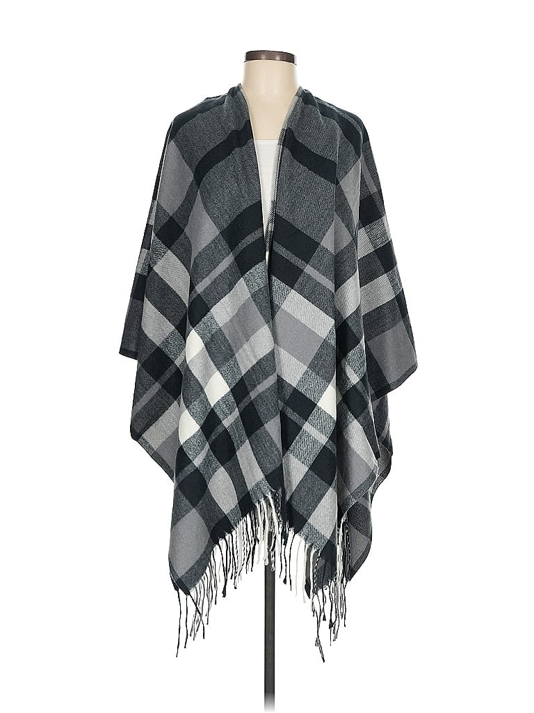 Belle By Kim Gravel Gray Poncho One size - photo 1