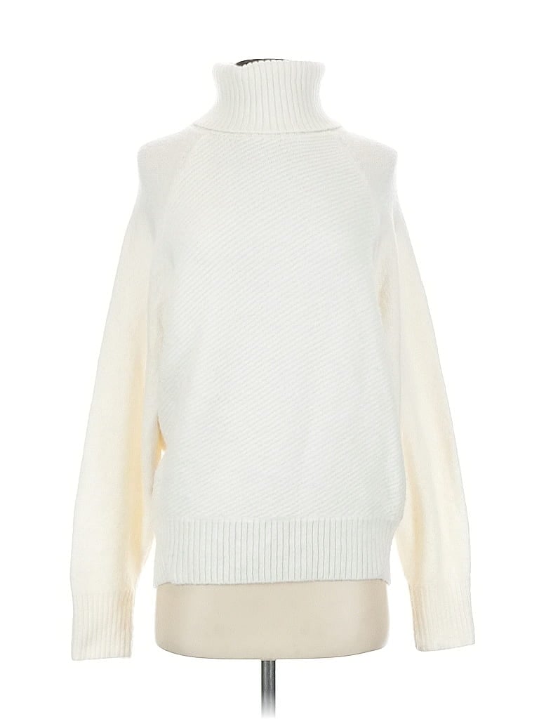 Pre-owned Mng Turtleneck Sweater In White